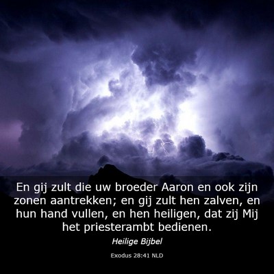 Picture 03 - Exodus 28:41 NLD - En gij zult die uw broeder Aaron en ook zijn - Bible Verse Picture