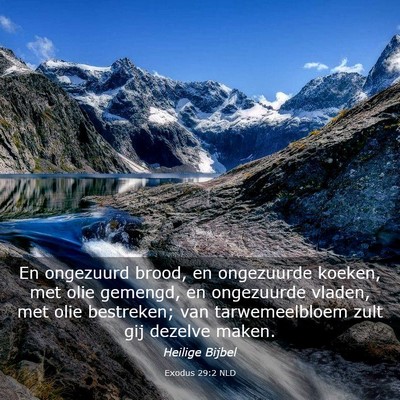Picture 03 - Exodus 29:2 NLD - En ongezuurd brood, en ongezuurde koeken, met - Bible Verse Picture