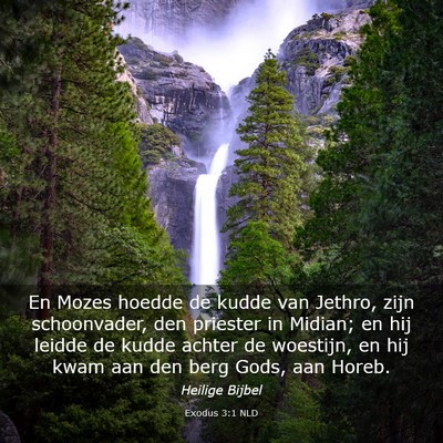Picture 03 - Exodus 3:1 NLD - En Mozes hoedde de kudde van Jethro, zijn - Bible Verse Picture