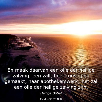 Picture 03 - Exodus 30:25 NLD - En maak daarvan een olie der heilige zalving, een - Bible Verse Picture