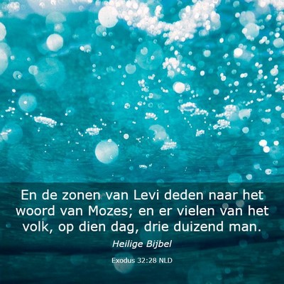 Picture 03 - Exodus 32:28 NLD - En de zonen van Levi deden naar het woord van - Bible Verse Picture