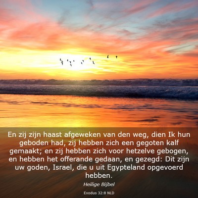 Picture 03 - Exodus 32:8 NLD - En zij zijn haast afgeweken van den weg, dien Ik - Bible Verse Picture