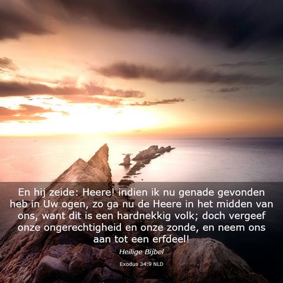 Picture 03 - Exodus 34:9 NLD - En hij zeide: Heere! indien ik nu genade gevonden - Bible Verse Picture