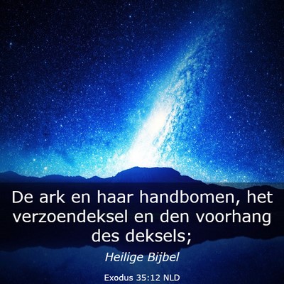 Picture 03 - Exodus 35:12 NLD - De ark en haar handbomen, het verzoendeksel en - Bible Verse Picture