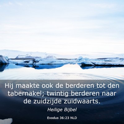Picture 03 - Exodus 36:23 NLD - Hij maakte ook de berderen tot den tabernakel; - Bible Verse Picture