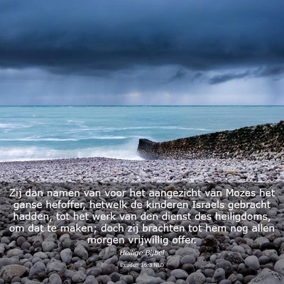 Picture 03 - Exodus 36:3 NLD - Zij dan namen van voor het aangezicht van Mozes - Bible Verse Picture