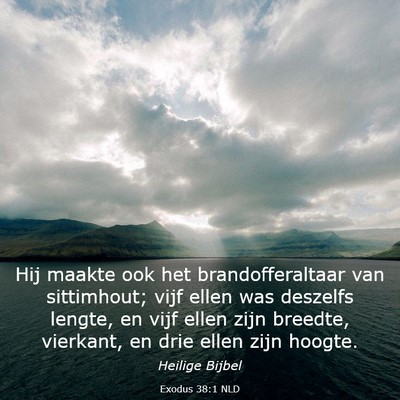 Picture 03 - Exodus 38:1 NLD - Hij maakte ook het brandofferaltaar van - Bible Verse Picture