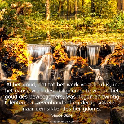 Picture 03 - Exodus 38:24 NLD - Al het goud, dat tot het werk verarbeid is, in - Bible Verse Picture