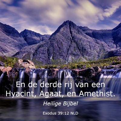 Picture 03 - Exodus 39:12 NLD - En de derde rij van een Hyacint, Agaat, en - Bible Verse Picture