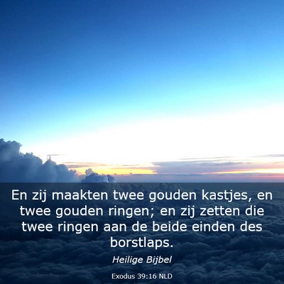 Picture 03 - Exodus 39:16 NLD - En zij maakten twee gouden kastjes, en twee - Bible Verse Picture