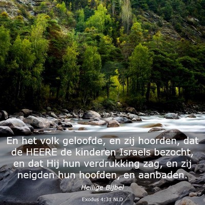 Picture 03 - Exodus 4:31 NLD - En het volk geloofde, en zij hoorden, dat de - Bible Verse Picture