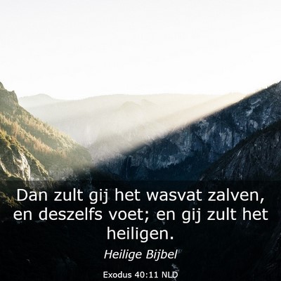 Picture 03 - Exodus 40:11 NLD - Dan zult gij het wasvat zalven, en deszelfs voet; - Bible Verse Picture