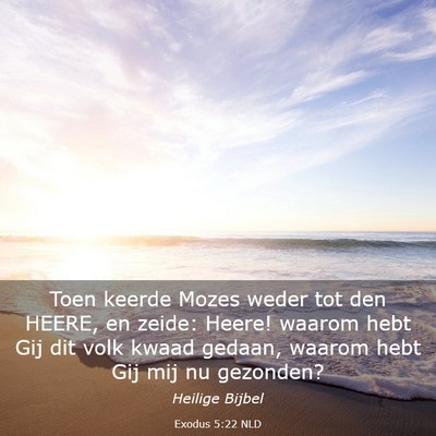 Picture 03 - Exodus 5:22 NLD - Toen keerde Mozes weder tot den HEERE, en zeide: - Bible Verse Picture