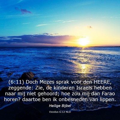 Picture 03 - Exodus 6:12 NLD - (6:11) Doch Mozes sprak voor den HEERE, zeggende: - Bible Verse Picture