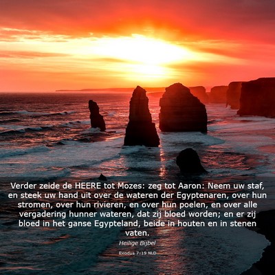 Picture 03 - Exodus 7:19 NLD - Verder zeide de HEERE tot Mozes: zeg tot Aaron: - Bible Verse Picture