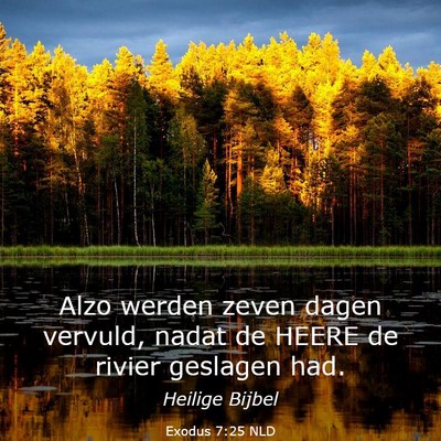Picture 03 - Exodus 7:25 NLD - Alzo werden zeven dagen vervuld, nadat de HEERE - Bible Verse Picture