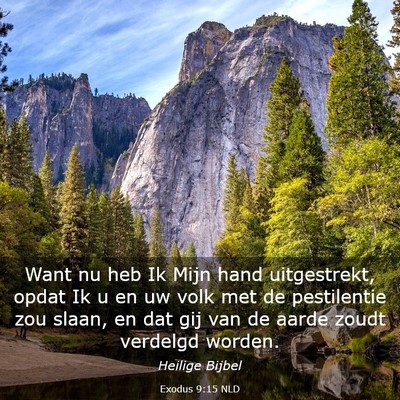 Picture 03 - Exodus 9:15 NLD - Want nu heb Ik Mijn hand uitgestrekt, opdat Ik u - Bible Verse Picture