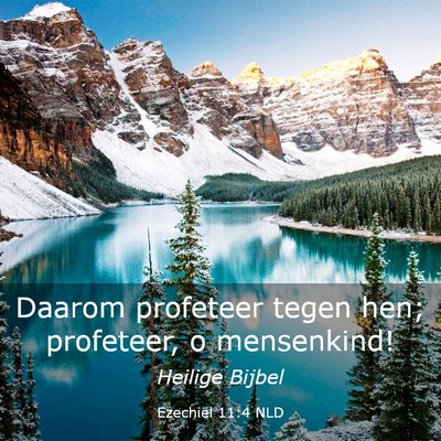 Picture 03 - Ezechiël 11:4 NLD - Daarom profeteer tegen hen; profeteer, o - Bible Verse Picture