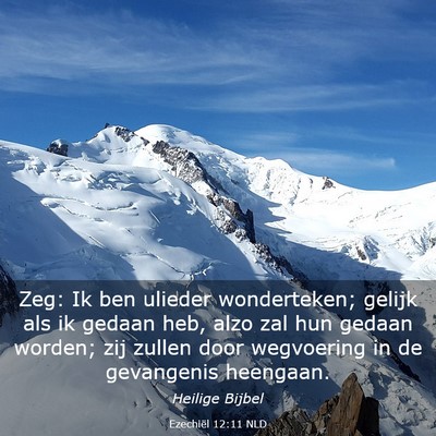 Picture 03 - Ezechiël 12:11 NLD - Zeg: Ik ben ulieder wonderteken; gelijk als ik - Bible Verse Picture