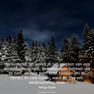 Picture 03 - Ezechiël 12:2 NLD - Mensenkind! gij woont in het midden van een - Bible Verse Picture