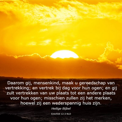 Picture 03 - Ezechiël 12:3 NLD - Daarom gij, mensenkind, maak u gereedschap van - Bible Verse Picture