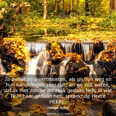 Picture 03 - Ezechiël 14:23 NLD - Zo zullen zij u vertroosten, als gij hun weg en - Bible Verse Picture