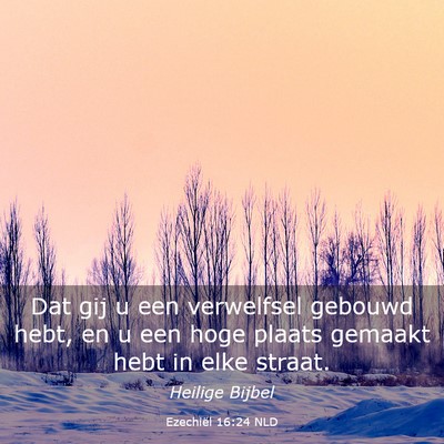 Picture 03 - Ezechiël 16:24 NLD - Dat gij u een verwelfsel gebouwd hebt, en u een - Bible Verse Picture