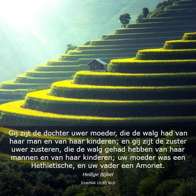 Picture 03 - Ezechiël 16:45 NLD - Gij zijt de dochter uwer moeder, die de walg had - Bible Verse Picture