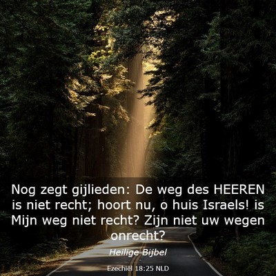 Picture 03 - Ezechiël 18:25 NLD - Nog zegt gijlieden: De weg des HEEREN is niet - Bible Verse Picture
