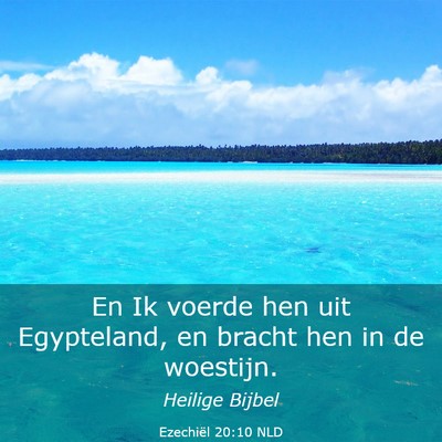 Picture 03 - Ezechiël 20:10 NLD - En Ik voerde hen uit Egypteland, en bracht hen in - Bible Verse Picture