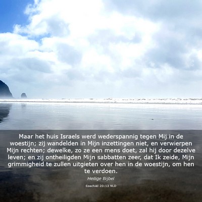 Picture 03 - Ezechiël 20:13 NLD - Maar het huis Israels werd wederspannig tegen Mij - Bible Verse Picture