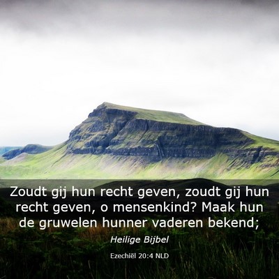 Picture 03 - Ezechiël 20:4 NLD - Zoudt gij hun recht geven, zoudt gij hun recht - Bible Verse Picture