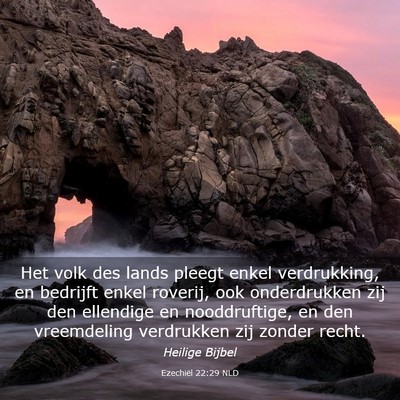Picture 03 - Ezechiël 22:29 NLD - Het volk des lands pleegt enkel verdrukking, en - Bible Verse Picture