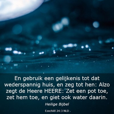 Picture 03 - Ezechiël 24:3 NLD - En gebruik een gelijkenis tot dat wederspannig - Bible Verse Picture
