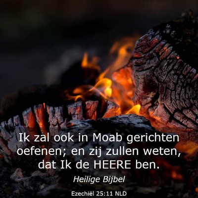 Picture 03 - Ezechiël 25:11 NLD - Ik zal ook in Moab gerichten oefenen; en zij - Bible Verse Picture