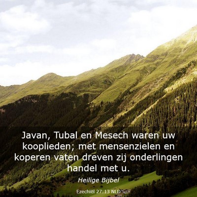 Picture 03 - Ezechiël 27:13 NLD - Javan, Tubal en Mesech waren uw kooplieden; met - Bible Verse Picture