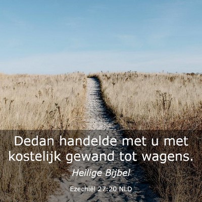 Picture 03 - Ezechiël 27:20 NLD - Dedan handelde met u met kostelijk gewand tot - Bible Verse Picture