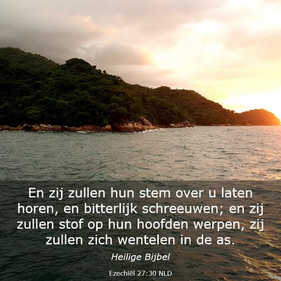 Picture 03 - Ezechiël 27:30 NLD - En zij zullen hun stem over u laten horen, en - Bible Verse Picture