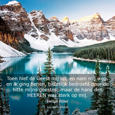 Picture 03 - Ezechiël 3:14 NLD - Toen hief de Geest mij op, en nam mij weg, en ik - Bible Verse Picture