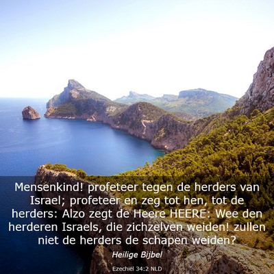 Picture 03 - Ezechiël 34:2 NLD - Mensenkind! profeteer tegen de herders van - Bible Verse Picture