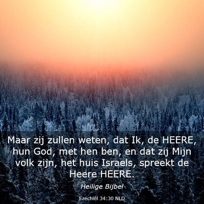 Picture 03 - Ezechiël 34:30 NLD - Maar zij zullen weten, dat Ik, de HEERE, hun God, - Bible Verse Picture