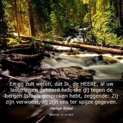 Picture 03 - Ezechiël 35:12 NLD - En gij zult weten, dat Ik, de HEERE, al uw - Bible Verse Picture