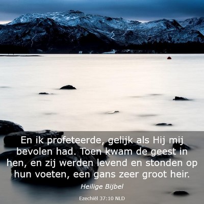 Picture 03 - Ezechiël 37:10 NLD - En ik profeteerde, gelijk als Hij mij bevolen - Bible Verse Picture