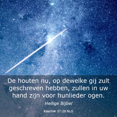 Picture 03 - Ezechiël 37:20 NLD - De houten nu, op dewelke gij zult geschreven - Bible Verse Picture