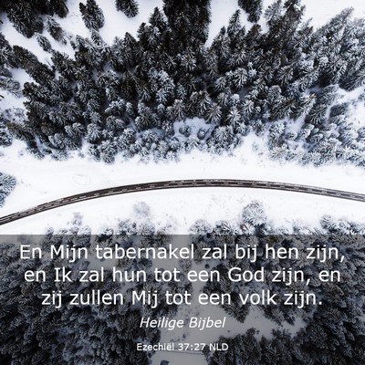 Picture 03 - Ezechiël 37:27 NLD - En Mijn tabernakel zal bij hen zijn, en Ik zal - Bible Verse Picture