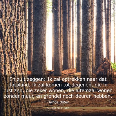 Picture 03 - Ezechiël 38:11 NLD - En zult zeggen: Ik zal optrekken naar dat - Bible Verse Picture
