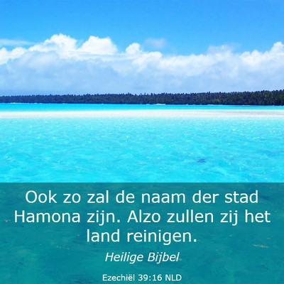 Picture 03 - Ezechiël 39:16 NLD - Ook zo zal de naam der stad Hamona zijn. Alzo - Bible Verse Picture