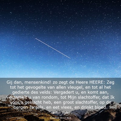 Picture 03 - Ezechiël 39:17 NLD - Gij dan, mensenkind! zo zegt de Heere HEERE: Zeg - Bible Verse Picture