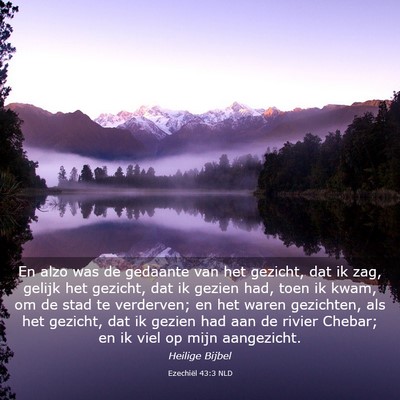Picture 03 - Ezechiël 43:3 NLD - En alzo was de gedaante van het gezicht, dat ik - Bible Verse Picture