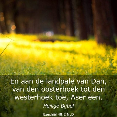 Picture 03 - Ezechiël 48:2 NLD - En aan de landpale van Dan, van den oosterhoek - Bible Verse Picture